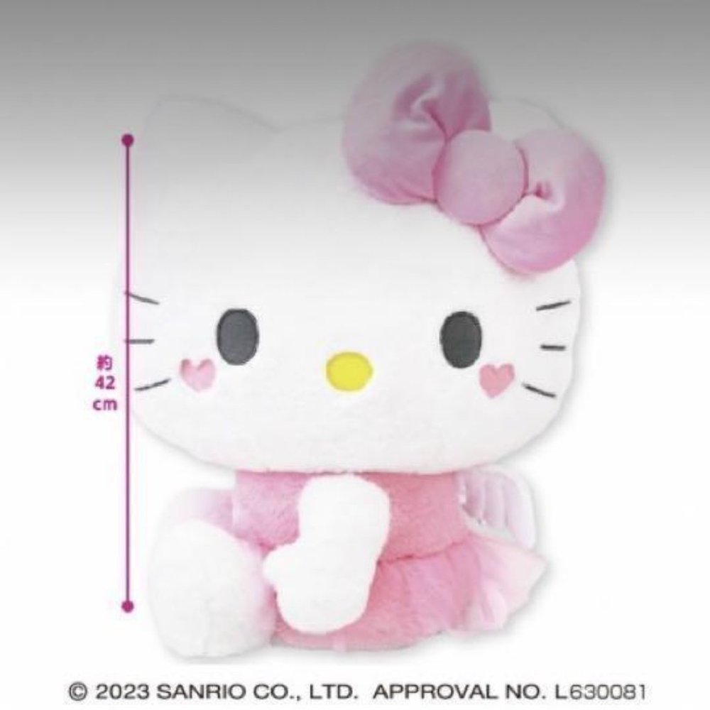 RARE Sanrio Hello Kitty Jumbo Plush Doll Tulle Angel Doll Ver. NEW 42cm Kawaii